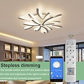 economico Lampade da soffitto con dimmer-plafoniera a led dimmerabile moderna dente di leone stile nordico lampada da soffitto in acrilico design minimalista a strati soggiorno luci della sala da pranzo ac220v solo dimmerabile con
