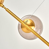 economico Modello a globo-4 6 teste lampada a sospensione oro stile nordico globo personalità bar lampada da tavolo moderna semplice fagiolo magico striscia di vetro decorazione natalizia ac220v ac110v
