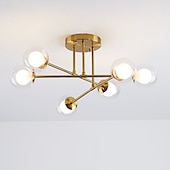 ieftine Design Glob-58cm plafon cu LED nordic design sputnik design negru aur glob design candelabru sticlă metal stil artistic sputnik vopsit industrial finisaje stil nordic artistic 110-120v 220-240v