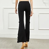 cheap Ballroom Dancewear-Ballroom Dance Pants Split Solid Women&#039;s Training Performance Sleeveless Natural Modal