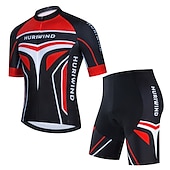 cheap Men&#039;s Clothing Sets-Men&#039;s Cycling Jersey with Bib Shorts Cycling Jersey with Shorts Short Sleeve Mountain Bike MTB Road Bike Cycling Black Red Blue Graphic Bike Clothing Suit 3D Pad Breathable Quick Dry Reflective
