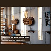 billige Vegglamper for innendørsbruk-lightinthebox antikk harpiks knyttneve vegglampe europeisk bar restaurant kafé dekorativ vegglampe venstre hånd høyre vegglampe juledekorasjon ac110v ac220v