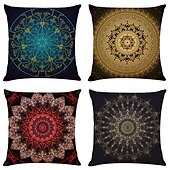 economico stile bohémien-floreale mandala bohemien cuscino 4 pz morbido piazza copertura del cuscino di tiro federa di qualità superiore lavabile in lavatrice cuscino esterno per divano divano letto sedia