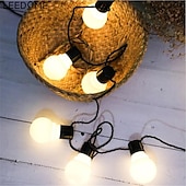 voordelige Plug String Lights-3m 10leds festoen led globe led flexibele string licht fee lamp kerst fee string licht guirlande tuin patio tuin decoratie vakantie buitenverlichting eu us plug ac110v 120v 220v 230v 240v