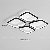 abordables Plafonniers à intensité variable-plafonnier led moderne simple design carré de base formes géométriques 42 52 cm salon chambre encastré lumières métal peint finitions 110-120v 220-240v
