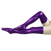 halpa Kiiltävä-Zentai sopii Sukat ja sukkahousut Ihon puku Karnevaali puku Kokohaalari Naisten Cosplay Halloween Yhtenäinen väri Puku varten Halloween Karnevaali Naamiaiset Aikuisten