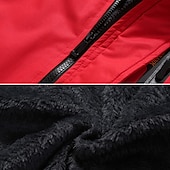 preiswerte Sportjacke-Herren Hoodie-Jacke Wanderjacke Skijacke Winter Draussen Winter Draussen Volltonfarbe warm halten Wasserdicht Windundurchlässig Fleece-Futter Oberbekleidung Windjacken Mantel Campen und Wandern Jagd
