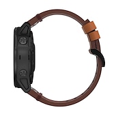 abordables Bracelets de montre Garmin-Bracelet de Montre  pour Garmin MARQ Descent G1 Fenix 7S Sapphire Solar / 6S Pro / 5S Plus Fenix 7 Sapphire Solar / 6 Pro / 5 Plus Forerunner 935 945 Vrai Cuir Remplacement Sangle 20mm 22mm 26mm
