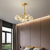 billige Globedesign-43cm ledet pendellampe moderne nordisk globe desgin stue soverom innfelt lys kobber messing 110-120v 220-240v