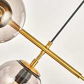 economico Modello a globo-4 6 teste lampada a sospensione oro stile nordico globo personalità bar lampada da tavolo moderna semplice fagiolo magico striscia di vetro decorazione natalizia ac220v ac110v