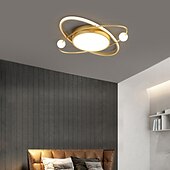 billige Taklamper med dimming-50/60 cm ledet taklampe gull planet design moderne geometriske former innfelt lys metallmalte overflater juledekorasjon 110-120v 220-240v