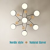 Недорогие Люстры-4/6/7 head macarone led потолочный светильник зеленый серый белый северный стиль регулируемый свет потолочный светильник простой журнал спальня лампа ac220v