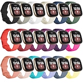 お買い得  Fitbitウォッチバンド-時計バンド のために Fitbit Versa 3 Sense シリコーン 置換 ストラップ 高通気性 スポーツバンド リストバンド