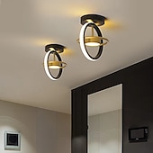 cheap Ceiling Lights-24cm LED Ceiling Light Modern Nordic Round Square Geometric Shapes Porch Light Corridor Aisle Flush Mount Lights Metal Painted Finishes LED Modern 220-240V
