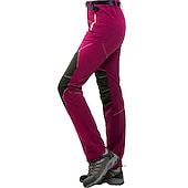 halpa Pohjat-Naisten Vaellushousut Softshell-housut Patchwork Talvi Ulko- Normaali Vedenkestävä Tuulenkestävä Hengittävä Lämmin Pants Alaosat Musta Purppura Fuksia Burgundi Taivaan sininen Telttailu / Retkely
