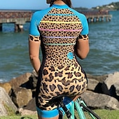 Χαμηλού Κόστους Γυναικεία σετ ρούχων-Γυναικεία Φανέλα και σορτς ποδηλασίας Ολόσωμη στολή για τρίαθλο Κοντομάνικο Ποδηλασία Βουνού Ποδηλασία Δρόμου Καλοκαίρι Άνοιξη Φθινόπωρο Κόκκινο Μπλε Πορτοκαλί