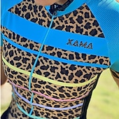 Χαμηλού Κόστους Γυναικεία σετ ρούχων-Γυναικεία Φανέλα και σορτς ποδηλασίας Ολόσωμη στολή για τρίαθλο Κοντομάνικο Ποδηλασία Βουνού Ποδηλασία Δρόμου Καλοκαίρι Άνοιξη Φθινόπωρο Κόκκινο Μπλε Πορτοκαλί