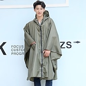cheap Outdoor Jackets-Men&#039;s Women&#039;s Rain Poncho Hiking Raincoat Waterproof Hiking Jacket Summer Outdoor Waterproof Breathable Quick Dry Lightweight Jacket Poncho Top Fishing Climbing Army green (unisex) Matcha