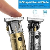 economico Rasatura e depilazione-tagliacapelli per uomo tagliacapelli taglio di capelli professionale cordless zero gap&amp;amp; kit toelettatura per uomo display led ricaricabile