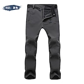 Недорогие Низ-мужские альпинистские брюки из флиса soft shell, водоотталкивающие и ветрозащитные быстросохнущие спортивные брюки на открытом воздухе