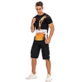 preiswerte 3D-T-Shirts-Herren Graphic 3D Bier T Shirt Tee Kurzarm T-Shirt 3D-Druck Rundhalsausschnitt Hemd Basic Komfortabel Groß und hoch Ausgehen Wochenende Oktoberfest Schwarz Rosa Rote Frühling Sommer Bekleidung