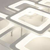 levne Stmívatelná stropní světla-led stropní svítidlo čtvercový design moderní 5 světel 8 světel 60/90 cm stmívatelné zapuštěné světlo kovové akrylové lineární geometrické minimalistické lakované povrchy 110-120v 220-240v