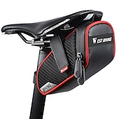 お買い得  自転車用バッグ-1.5 L 自転車用リアバッグ 耐久性 簡単装着 自転車用バッグ PU 自転車用バッグ サイクリングバッグ サイクリング トライアスロン