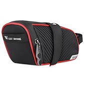 お買い得  自転車用バッグ-1.5 L 自転車用リアバッグ 耐久性 簡単装着 自転車用バッグ PU 自転車用バッグ サイクリングバッグ サイクリング トライアスロン