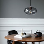 halpa Saarivalot-30 cm Yksi malli Riipus valot Lasi Lasi Galvanoitu Pohjoismainen tyyli 110-120V 220-240V