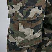cheap Cargo Pants-Men's Cargo Pants Cargo Trousers Hiking Pants Pocket Plain Comfort Quick Dry Daily Outdoor Going out Fashion Casual Blue Camouflage Blue