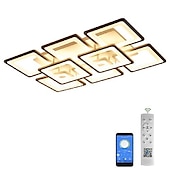 levne Stmívatelná stropní světla-led stropní svítidlo čtvercový design moderní 5 světel 8 světel 60/90 cm stmívatelné zapuštěné světlo kovové akrylové lineární geometrické minimalistické lakované povrchy 110-120v 220-240v