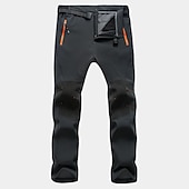 billiga Botten-Herr Vandringsbyxor Fleecefodrade byxor Softshell-byxor Vinter Utomhus Håller värmen Vindtät Vattenavvisande Multi Pocket Underdelar Elastisk midja Ficka med blixtlås Herrgrå Armégrön Jakt Skidåkning