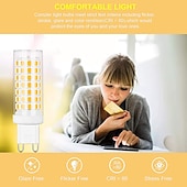 זול נורות דו-פיניות לד-נורת g9 led 60w מקבילה הלוגן 88led נורות בלתי ניתנות לעמעום טבעי לבן חם לבן ללא הבהוב לארון תאורה לבית ארון אמבטיה מטבח ac110v ac220v