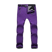 economico Fondi-Per uomo Pantaloni da escursionismo Pantaloni da escursionismo impermeabili Cappotto invernale Esterno Fodera in Pile Pantaloni [SM. B] Viola [Lady B] Verde dell'esercito S M L XL XXL