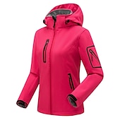 baratos Fleece &amp; Casacos 3 em 1-casaco feminino de caminhada softshell casaco com capuz casaco de lã de inverno impermeável exterior cor sólida térmica quente à prova de vento leve forro de lã casaco impermeável casaco de esqui escalada