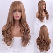 voordelige Synthetische pruiken-Synthetische pruiken Body Golf Middelste stuk Machinegemaakt Pruik Roze Lang A1 A2 A3 A4 A5 Synthetisch haar Dames Klassiek Modieus Roze Rood / Alledaagse kleding