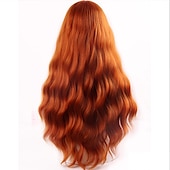 voordelige Synthetische pruiken-Synthetische pruiken Body Golf Middelste stuk Machinegemaakt Pruik Roze Lang A1 A2 A3 A4 A5 Synthetisch haar Dames Klassiek Modieus Roze Rood / Alledaagse kleding