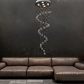 זול נברשות ייחודיות-5-אור 40 ס&quot;מ (15.75 אינץ &#039;) נברשת קריסטל הוביל נברשת זהב תליון אור מתכת גביש מגולוון מודרני עכשווי 110-120 v 220-240 v