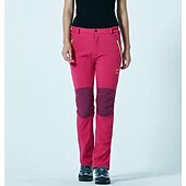 halpa Pohjat-Naisten Vaellushousut Softshell-housut Patchwork Talvi Ulko- Normaali Vedenkestävä Tuulenkestävä Hengittävä Lämmin Pants Alaosat Musta Purppura Fuksia Burgundi Taivaan sininen Telttailu / Retkely