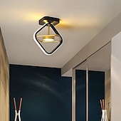 cheap Ceiling Lights-24cm LED Ceiling Light Modern Nordic Round Square Geometric Shapes Porch Light Corridor Aisle Flush Mount Lights Metal Painted Finishes LED Modern 220-240V