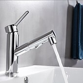 cheap Classical-Bathroom Sink Faucet - Pull out Electroplated / Painted Finishes Centerset Single Handle One HoleBath Taps