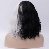 abordables Perruques de fête-Perruques vertes pour femmes Perruque synthétique vagues d&#039;eau Perruque vagues d&#039;eau courte arc-en-ciel rose vert noir blanc vert foncé cheveux synthétiques cheveux ombrés verts perruques d&#039;Halloween