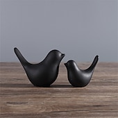 preiswerte Statuen-1 Stück Keramik-Vogel-Kleintier-Statuen, Heimdekoration, moderner Stil, dekorative Ornamente für Wohnzimmer, Schlafzimmer, Büro-Desktop, Schränke
