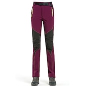 halpa Pohjat-Naisten Vaellushousut Softshell-housut Patchwork Talvi Ulko- Normaali Vedenkestävä Tuulenkestävä Hengittävä Lämmin Pants Alaosat Musta Purppura Fuksia Burgundi Taivaan sininen Telttailu / Retkely