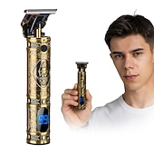 economico Rasatura e depilazione-tagliacapelli per uomo tagliacapelli taglio di capelli professionale cordless zero gap&amp;amp; kit toelettatura per uomo display led ricaricabile