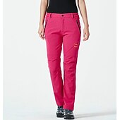 halpa Pohjat-Naisten Vaellushousut Softshell-housut Patchwork Talvi Ulko- Normaali Vedenkestävä Tuulenkestävä Hengittävä Lämmin Pants Alaosat Musta Purppura Fuksia Burgundi Taivaan sininen Telttailu / Retkely