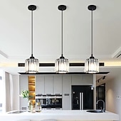 cheap Island Lights-14 cm LED Pendant Light Lantern Desgin Crystal Modern Bedside Light Dining Room Restaurant Bar Metal Painted Finishes 110-120V 220-240V