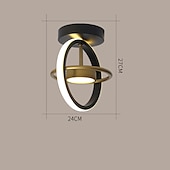 cheap Ceiling Lights-24cm LED Ceiling Light Modern Nordic Round Square Geometric Shapes Porch Light Corridor Aisle Flush Mount Lights Metal Painted Finishes LED Modern 220-240V