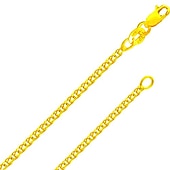 abordables Colliers et pendentifs-Collier en or massif 14 carats italien en or jaune 1,5 mm plat ouvert à maillons de blé - fabriqué en Italie - 14 carats avec fermoir à pince mousqueton inclus boîte-cadeau avec commande 18,5 pouces