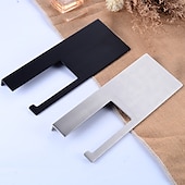 cheap Toilet Paper Holders-Stainless Steel Toilet Paper Holder New Design Tray Paper Roll Holder Bathroom Shelf Wall Mounted Matte Black 1pc
